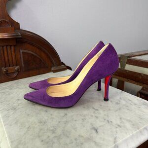 Christian Louboutin Apostrophy 85 Purple Suede size 36